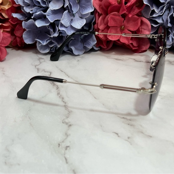 KINGSEVEN Retro Purple Gradient Rimless Teardrop Sunglasses - Picture 12 of 16